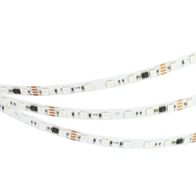 Светодиодная лента DMX-B60-10mm 24V RGB-PX6 (15 W/m, IP20, 5060, 5m), ракурс 2