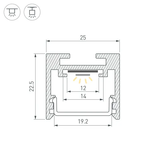 Профиль SL-LINE-2522-2500 BLACK, ракурс 5