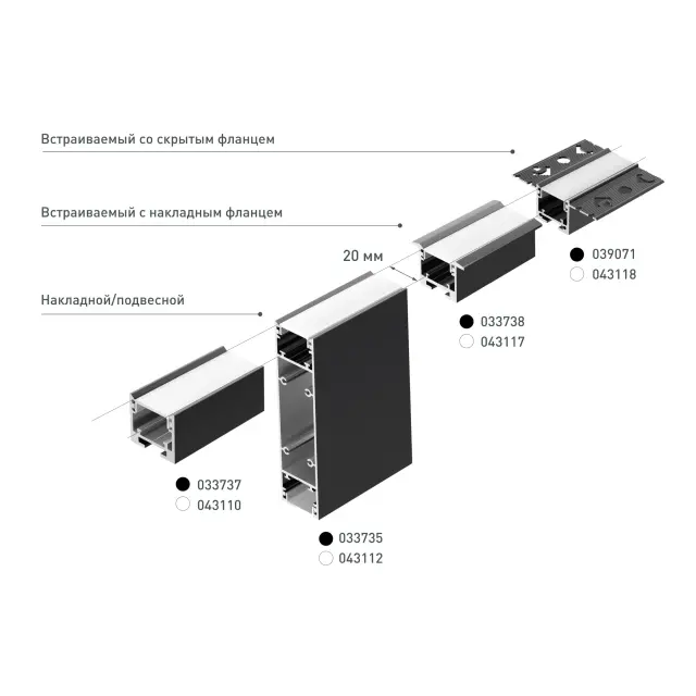 Профиль SL-LINE-3523-F-2500 BLACK, ракурс 5