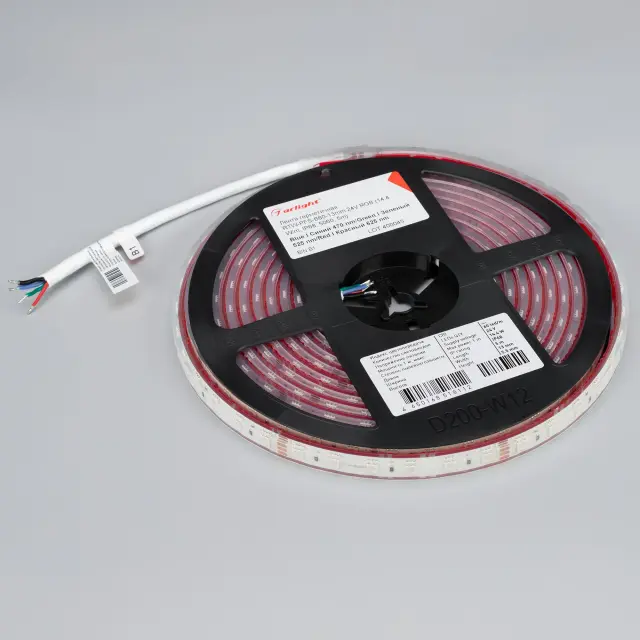 Светодиодная лента герметичная RTW-PFS-B60-13mm 24V RGB (14.4 W/m, IP68, 5060, 5m), ракурс 4
