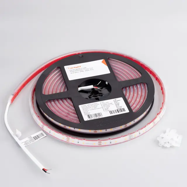 Светодиодная лента герметичная RTW-PFS-A60-11mm 12V White6000 (4.8 W/m, IP68, 2835, 5m), ракурс 3