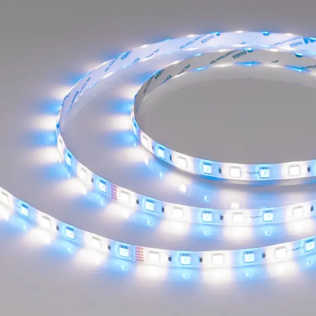 Светодиодная лента RTW-SE-B60-10mm 24V RGBW-Day (14.4 W/m, IP65, 5060, 5m), ракурс 4