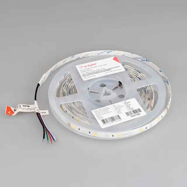 Светодиодная лента RTW-SE-B60-10mm 24V RGBW-White (14.4 W/m, IP65, 5060, 5m), ракурс 4