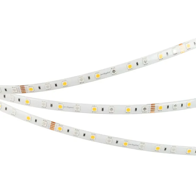 Светодиодная лента RTW-SE-B60-10mm 24V RGBW-White (14.4 W/m, IP65, 5060, 5m), ракурс 5