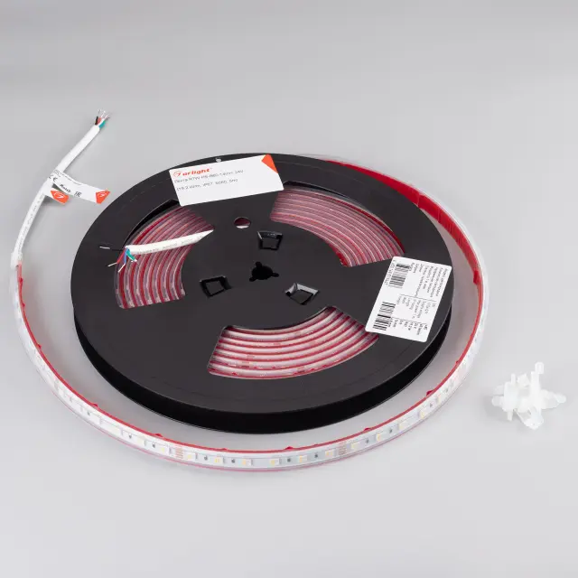 Светодиодная лента RTW-PS-B60-14mm 24V RGBW-White-4-in-1 (19.2 W/m, IP67, 5060, 5m), ракурс 3