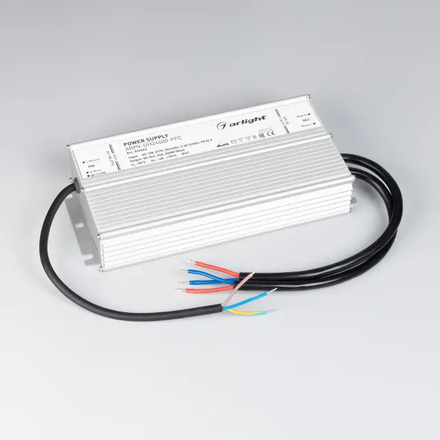 Блок питания ARPV-UH24600-PFC (24V, 25A, 600W), ракурс 2