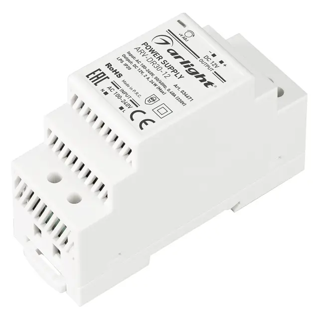 Блок питания ARV-DR30-12 (12V, 2A, 24W)