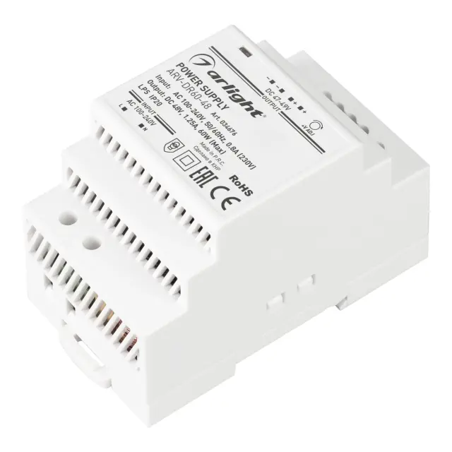 Блок питания ARV-DR60-48 (48V, 1.25A, 60W)