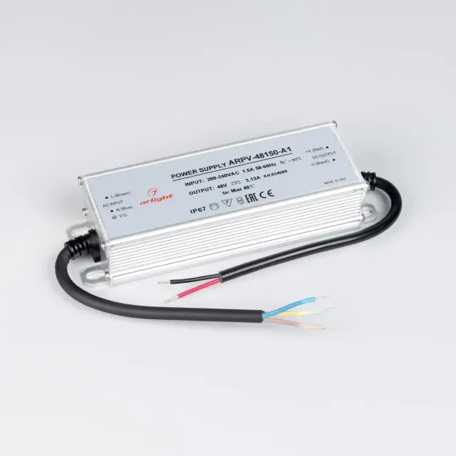 Блок питания ARPV-48150-A1 (48V, 3.13А, 150W), ракурс 2
