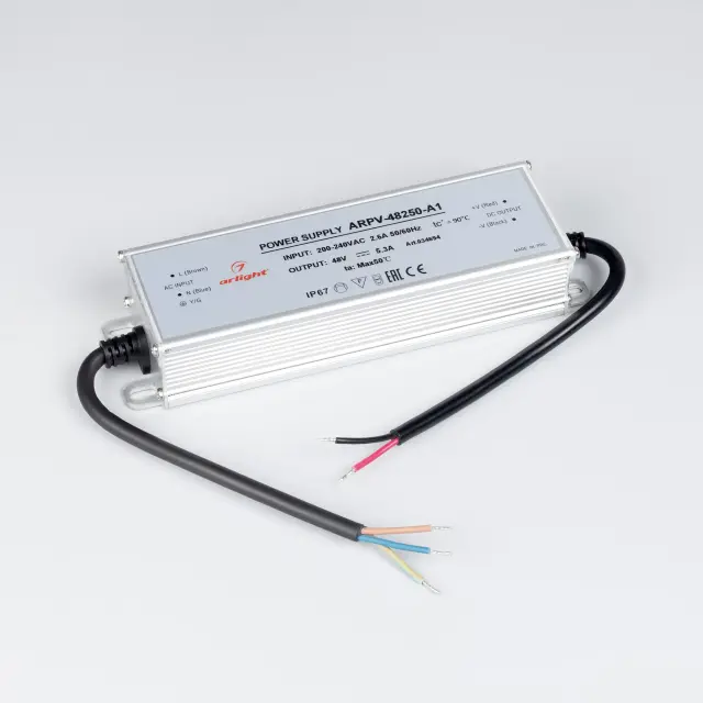 Блок питания ARPV-48250-A1 (48V, 5.3A, 254W), ракурс 2