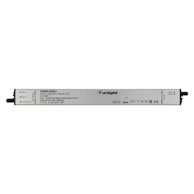 Блок питания ARPV-LG48100-LINEAR-PFC (48V, 2.08A, 100W), ракурс 3