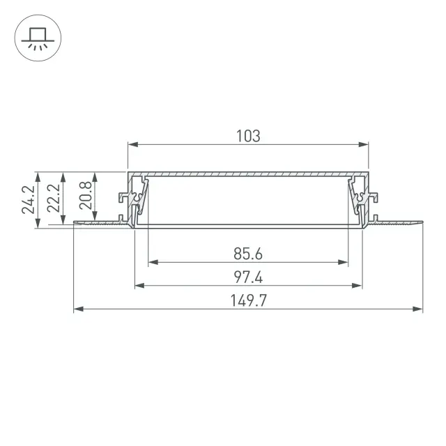 Профиль SL-LINIA97-FANTOM-2000 ANOD, ракурс 3