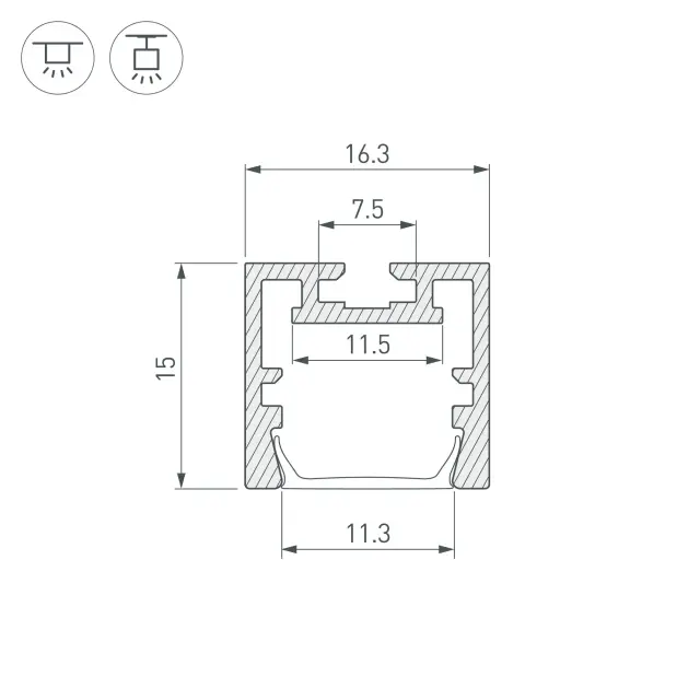 Профиль PDS-ZM-PLUS-2000 ANOD, ракурс 3
