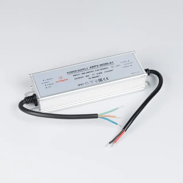Блок питания ARPV-36250-A1 (36V, 6.95A, 250W), ракурс 2