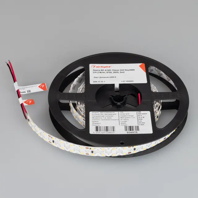 Светодиодная лента RZ-A160-15mm 24V Day4000 (19.2 W/m, IP20, 2835, 5m), ракурс 5