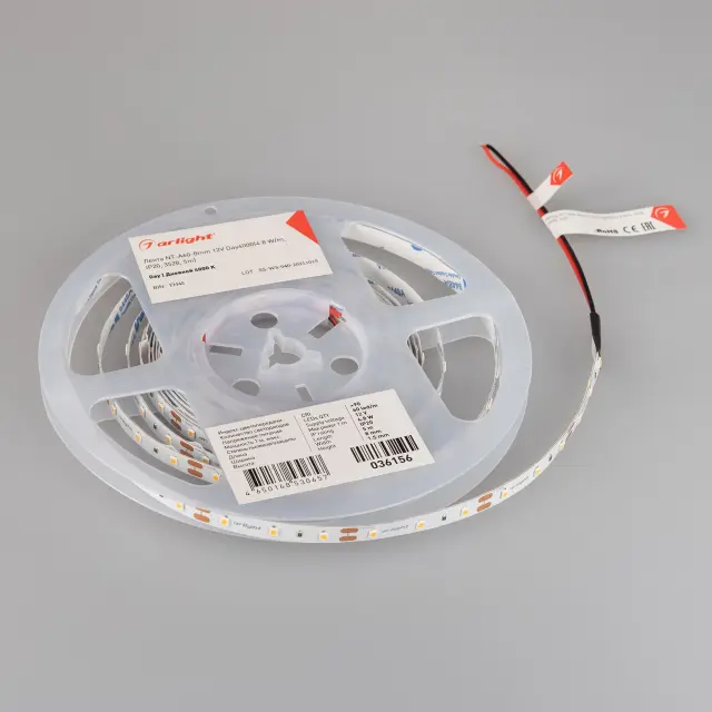 Светодиодная лента NT-A60-8mm 12V Day4000(4.8 W/m, IP20, 3528, 5m), ракурс 2