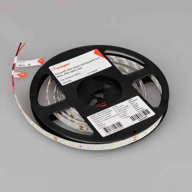Светодиодная лента ULTRA-A90-10mm 24V Day4000 (4.8 W/m, IP20, 5m), ракурс 5