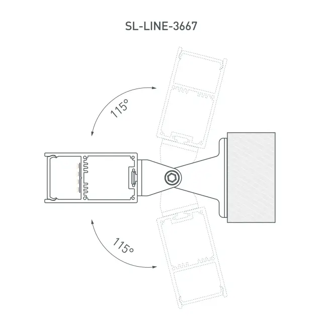 Профиль с экраном SL-LINE-3667-2500 WHITE+OPAL, ракурс 5
