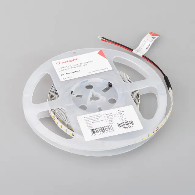 Светодиодная лента ULTRA-C112-10mm 24V Day4000 (19.2 W/m, IP20, 5630, 5m), ракурс 3