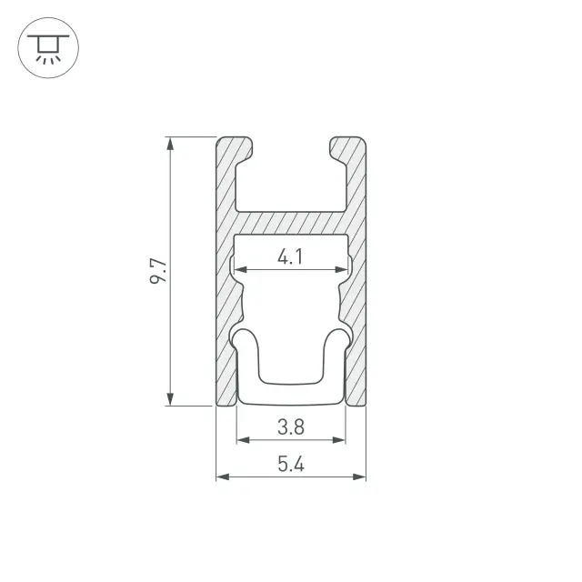 Профиль ARH-MICRO-0510-2000 ANOD, ракурс 3