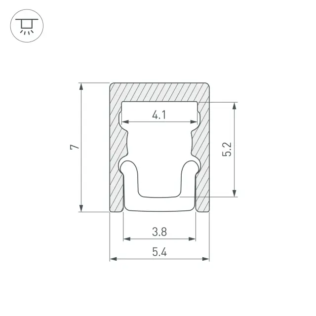 Профиль ARH-MICRO-0507-2000 ANOD, ракурс 3