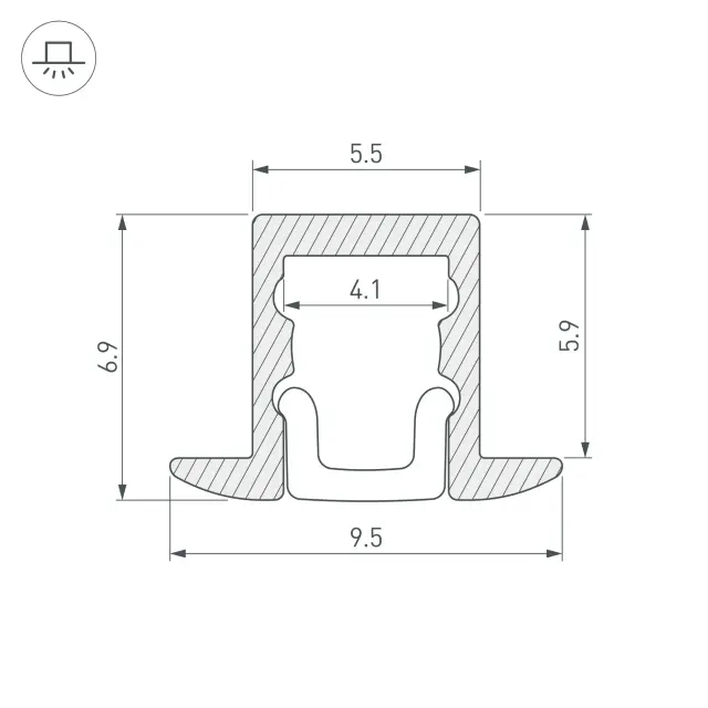 Профиль ARH-MICRO-F-W4-2000 ANOD, ракурс 3