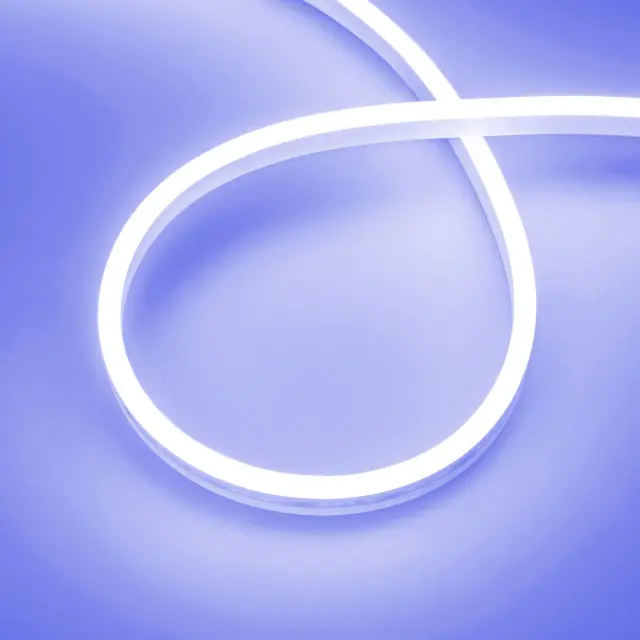 Гибкий неон AURORA-PS-A120-12x6mm 24V Blue (10 W/m, IP65, 2835, 5m)