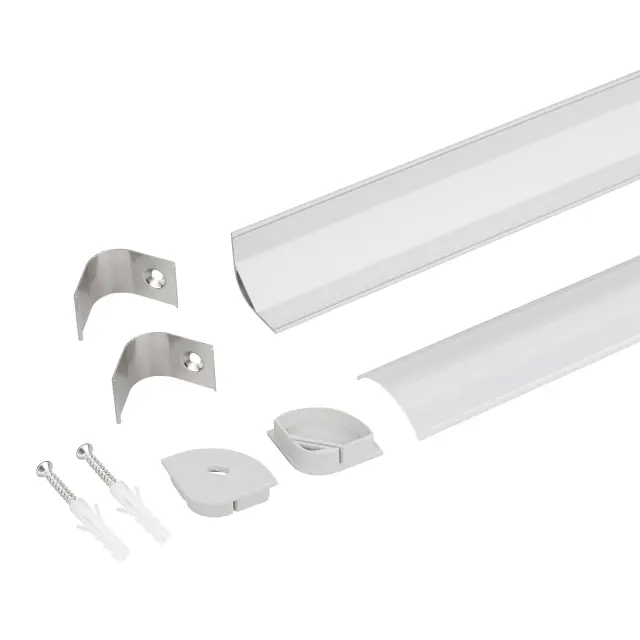 Профиль с экраном ARH-KANT-H30-2000 ANOD+OPAL, ракурс 3