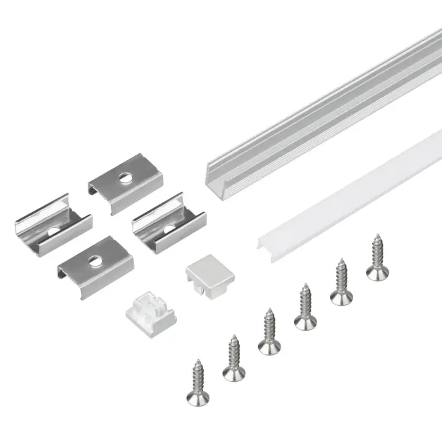 Профиль с экраном SL-MINI-8-2000 ANOD+OPAL, ракурс 2