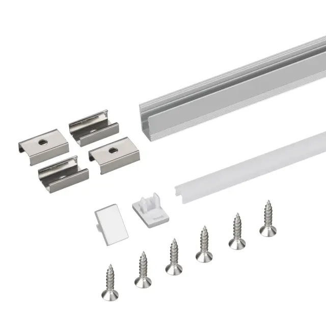 Профиль с экраном SL-MINI-8-H12-2000 ANOD+OPAL, ракурс 4