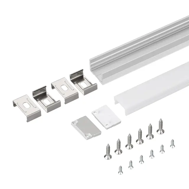 Профиль с экраном SL-SLIM20-H13-2000 ANOD+OPAL, ракурс 4