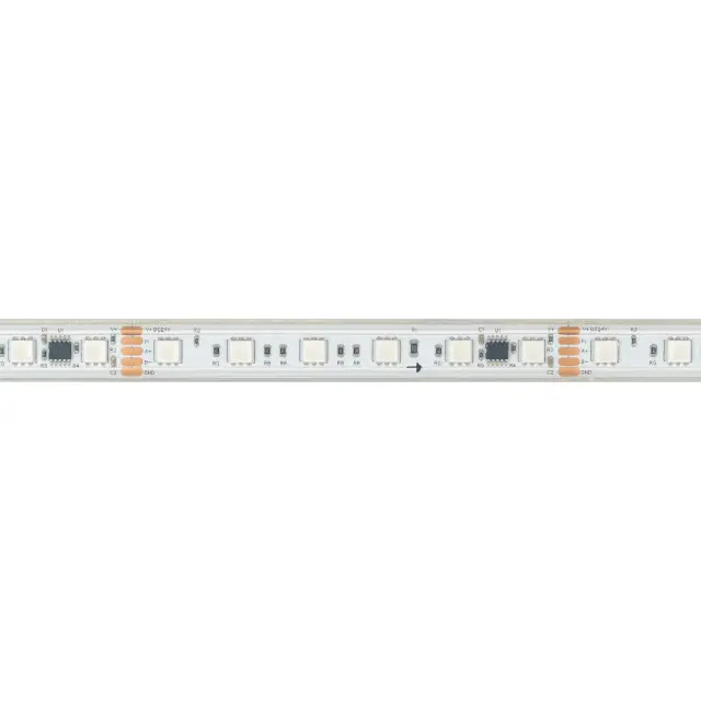 Светодиодная лента герметичная DMX-PS-B60-15mm 24V RGB-PX6 (15W/m, IP67, 5060, 5m), ракурс 4