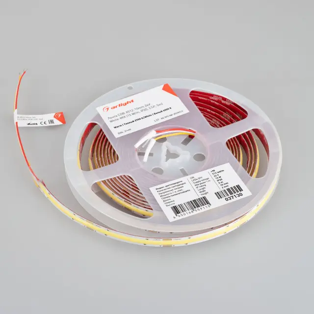 Светодиодная лента COB-X512-10mm 24V White-MIX (15 W/m, IP20, CSP, 5m), ракурс 5