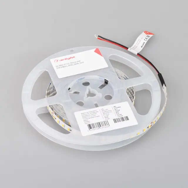 Светодиодная лента ULTRA-C112-10mm 24V White6000 (19.2 W/m, IP20, 5630, 5m), ракурс 3