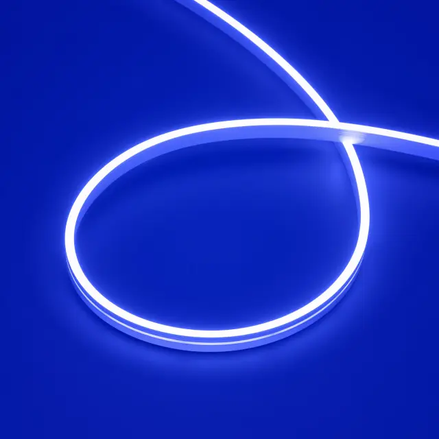 Гибкий неон MOONLIGHT-SIDE-A168-4x10mm 24V Blue (7.2 W/m, IP65, 5m, wire x2)