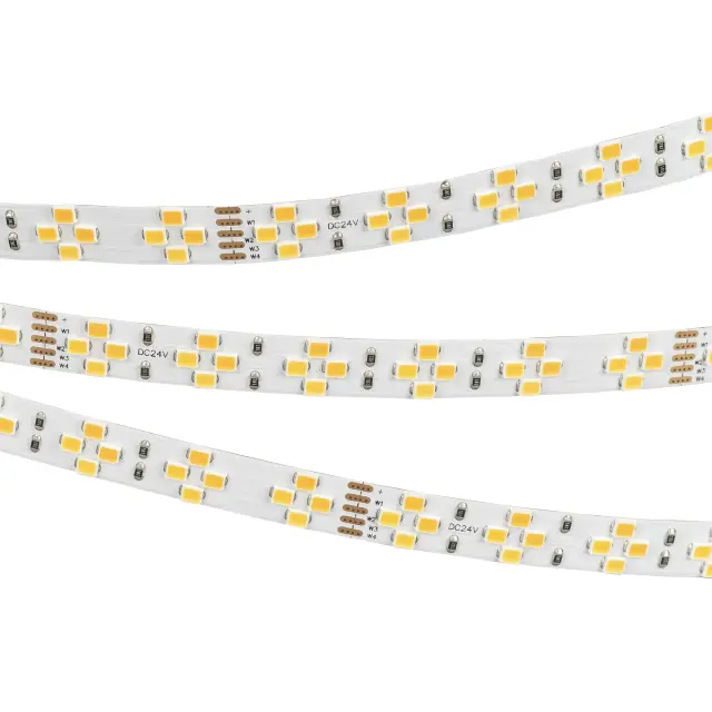 Светодиодная лента RT-A240-10mm 24V Warm-MIX (20 W/m, IP20, 2835, 5m), ракурс 4