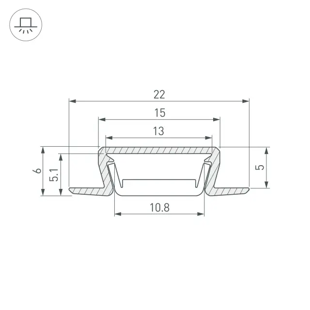 Профиль MIC-FS-2000 ANOD, ракурс 3