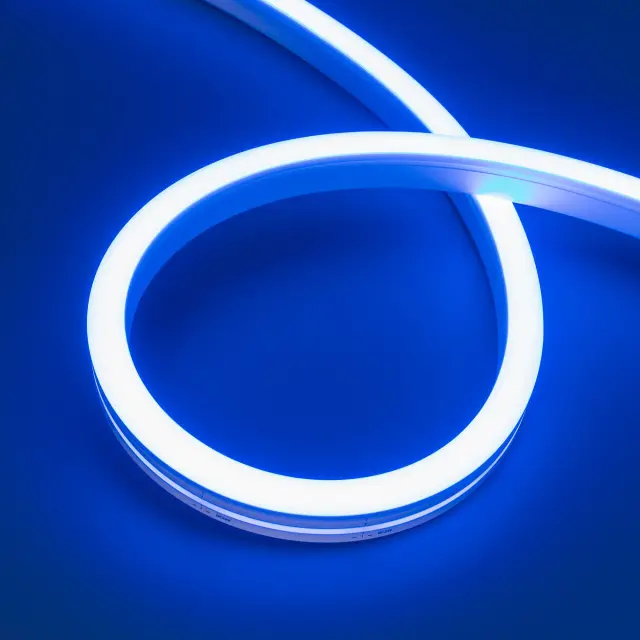 Гибкий неон MOONLIGHT-SIDE-A140-12x17mm 24V Blue (8 W/m, IP67, 5m, wire x2)