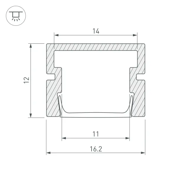 Профиль PDS-SM-3000 ANOD, ракурс 3