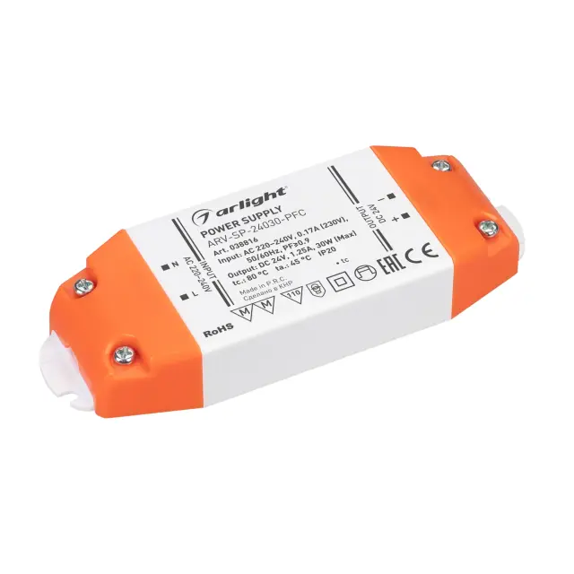 Блок питания ARV-SP-24030-PFC (24V, 1.25A, 30W)