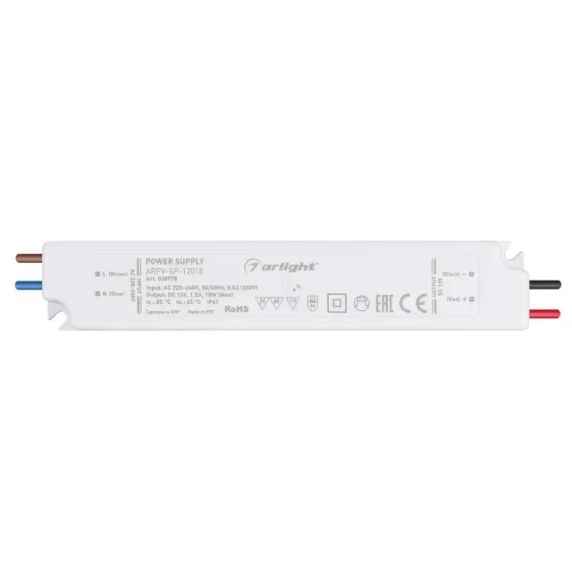 Блок питания ARPV-SP-12018 (12V, 1.5A, 18W), ракурс 3