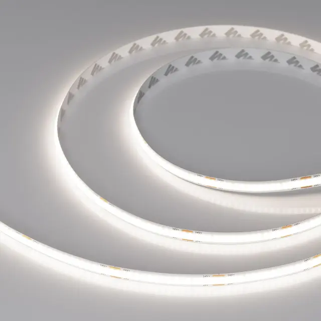 Светодиодная лента COB-X320-8mm 24V White6000 (8 W/m, IP20, 5m), ракурс 2