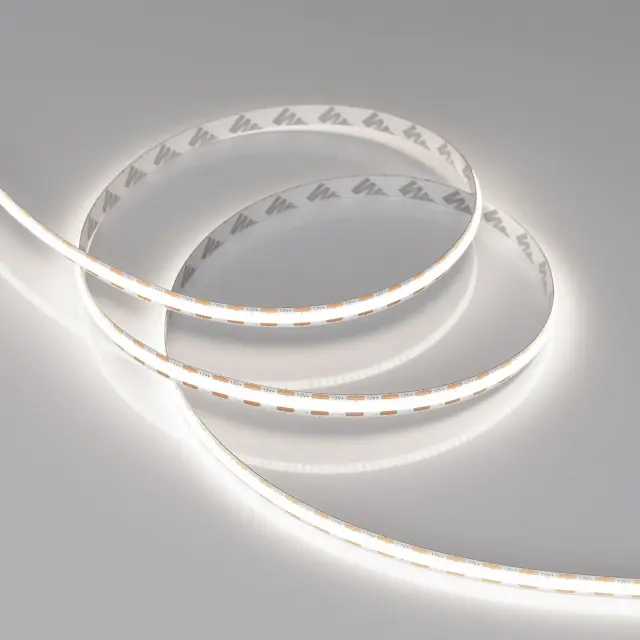 Светодиодная лента COB-X400-8mm 12V White6000 (9 W/m, IP20, CSP, 2.5m), ракурс 5