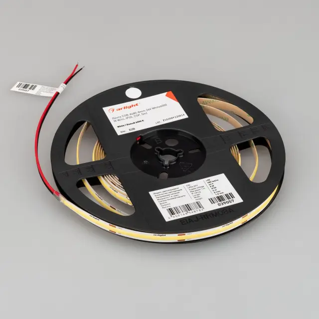 Светодиодная лента COB-X480-8mm 24V White6000 (8 W/m, IP20, CSP, 5m), ракурс 3