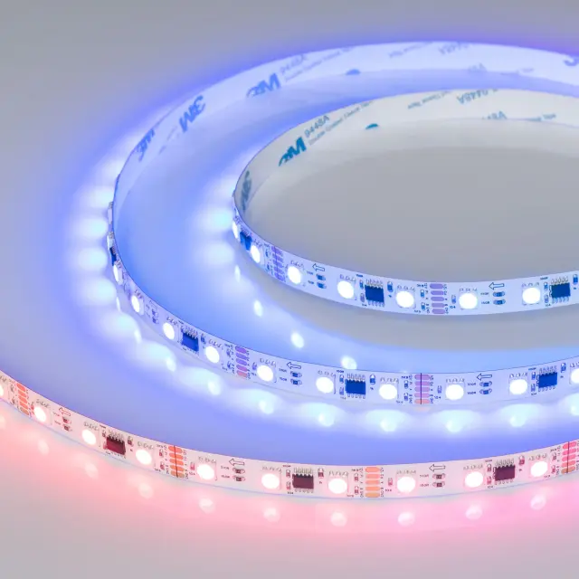 Светодиодная лента DMX-B60-10mm 12V RGB-PX3 (14 W/m, IP20, 5m)