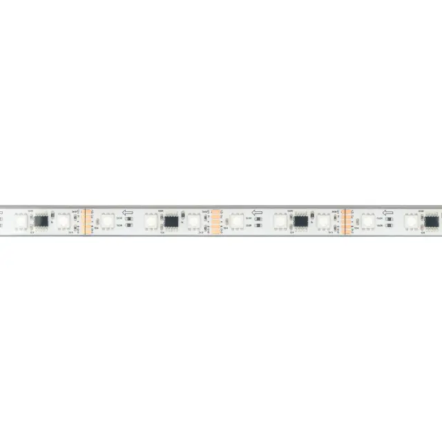 Светодиодная лента герметичная DMX-PFS-B60-12mm 12V RGB-PX3 (14 W/m, IP68, 5060, 5m), ракурс 4
