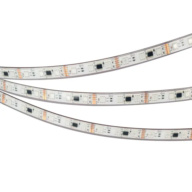 Светодиодная лента герметичная DMX-PFS-B60-12mm 12V RGB-PX3 (14 W/m, IP68, 5060, 5m), ракурс 5