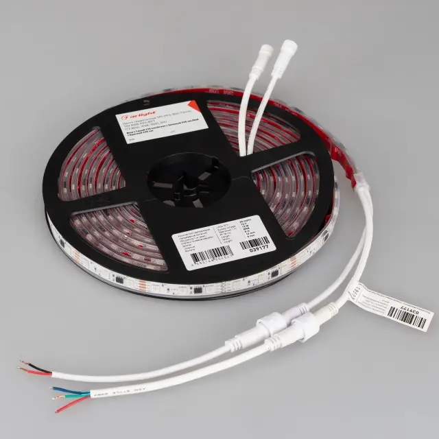 Светодиодная лента герметичная SPI-PFS-B60-12mm 12V RGB-PX3-BPT (12 W/m, IP68, 5060, 5m), ракурс 2