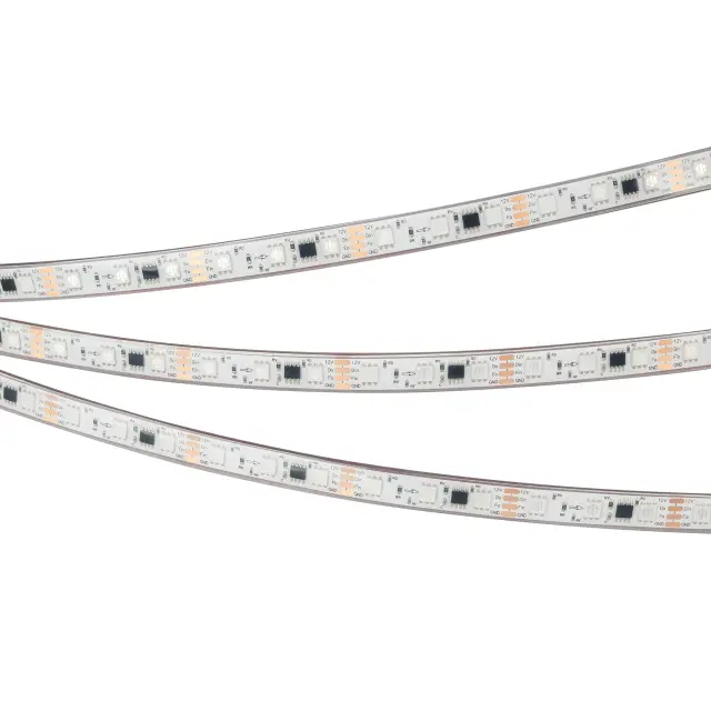 Светодиодная лента герметичная SPI-PFS-B60-12mm 12V RGB-PX3-BPT (12 W/m, IP68, 5060, 5m), ракурс 4