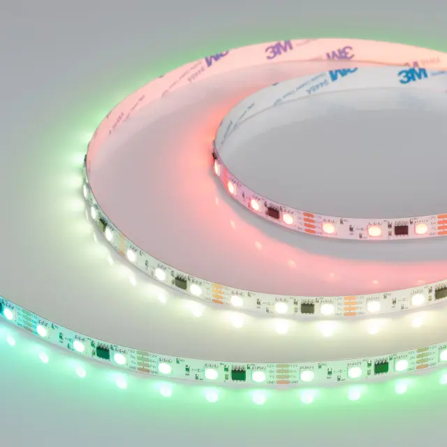 Светодиодная лента SPI-B60-10mm 12V RGB-PX3-BPT (12 W/m, IP20, 5060, 5m)